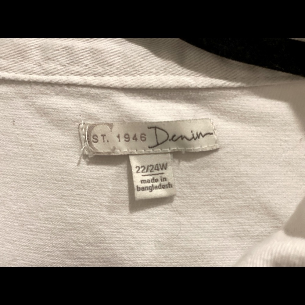 White jean jacket